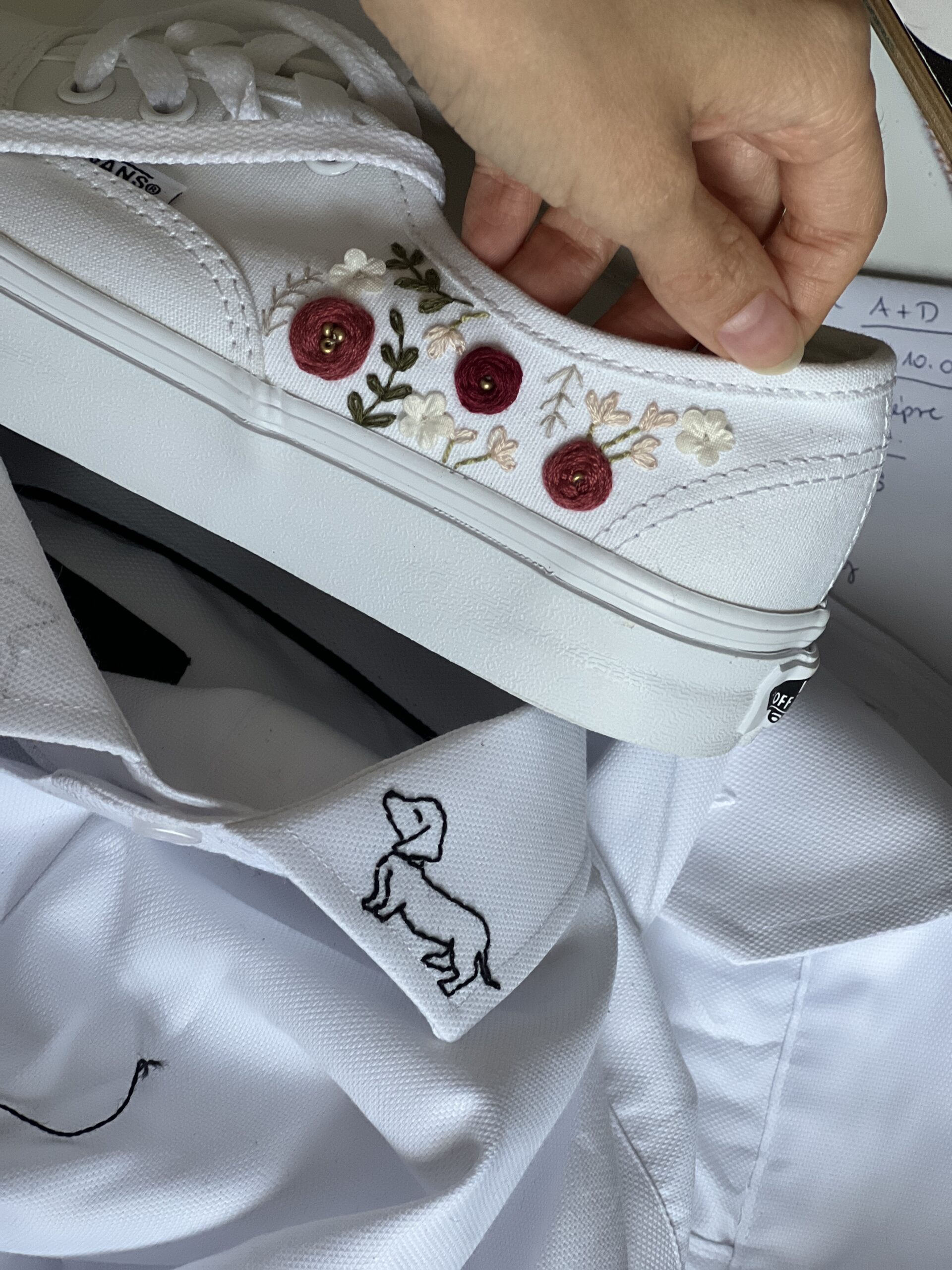 Hímzett VANS cipő
