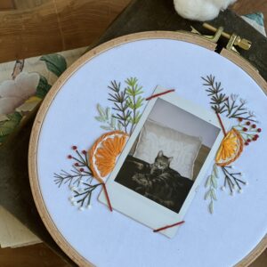 karácsonyi ajándék hímzés workshop