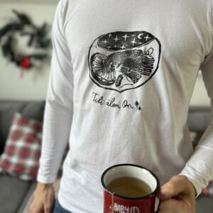 lino nyomott férfi pamut hosszú újjú fölső