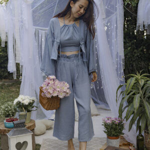 kék duplagéz pizsama