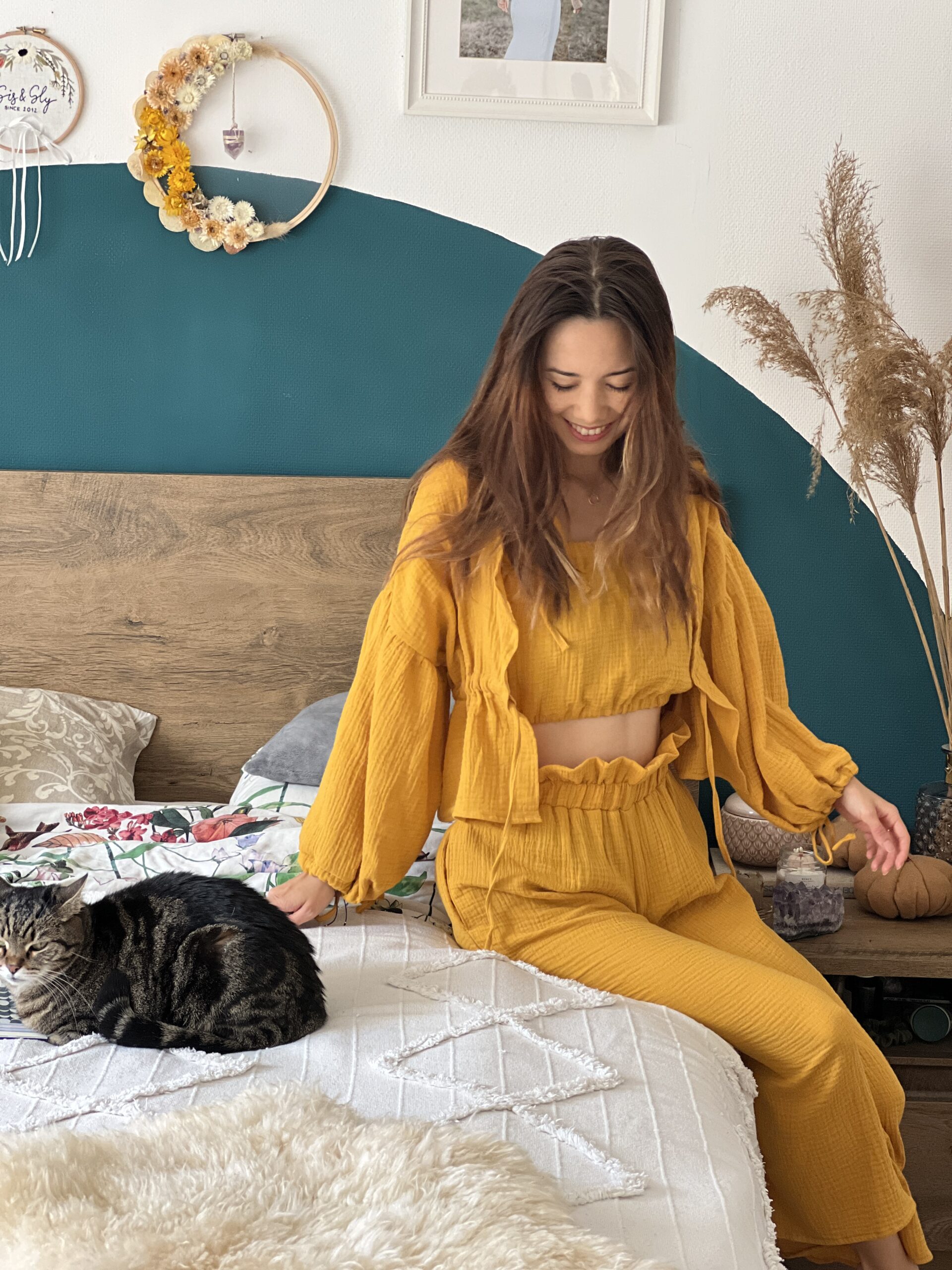 sárga duplagéz pizsama