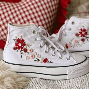 Hímzett converse cipő